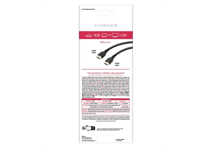 Vivanco HDMI 2.1-Kabel für 8K