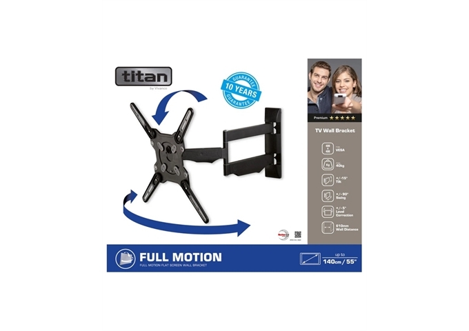 TITAN TITAN TV-Wandhalterung, Neigbar, 55", 40kg
