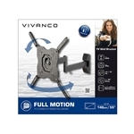 Vivanco Wandhalterung, Schwenkbar, Doppelarm, Kabelkanal,