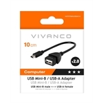 Vivanco USB-B-auf-USB-A-Adapter 0,1 m