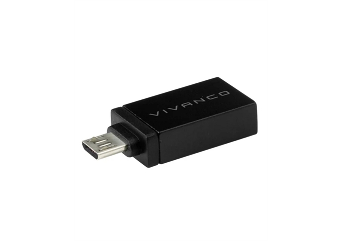 Vivanco Kompakter 0,1 m Micro-USB-auf-USB-A-Adapter