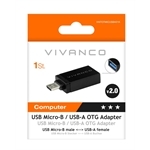 Vivanco Kompakter 0,1 m Micro-USB-auf-USB-A-Adapter