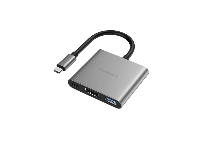 Vivanco 3in1 USB-C Hub mit HDMI 4k 60 Hz