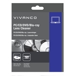 Vivanco Doppelte Reinigungsbürste Grau für PC, CD, DVD