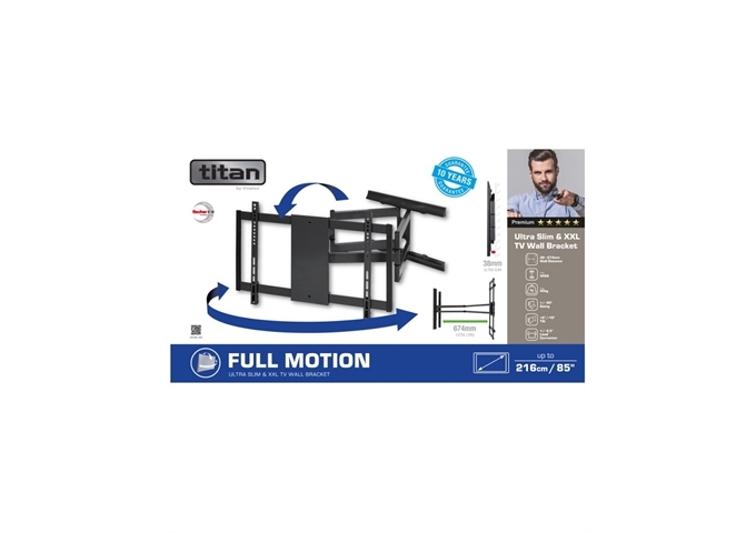 TITAN 85-Zoll-Mobil-TV-Wandhalterung