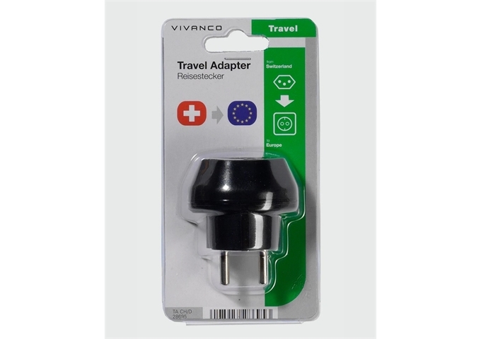 Vivanco Reisestecker von CH auf Schuko