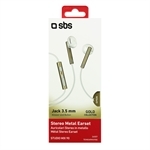 SBS In-Ear-Kopfhörer aus Metall aus der Gold Collectio