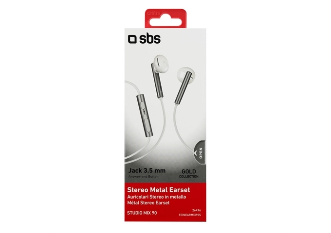 SBS In-Ear-Kopfhörer aus Metall aus der Gold Collectio