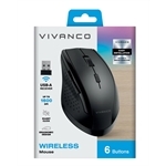 Vivanco 1600 dpi USB-Funkmaus, leiser Klick, 5 Tasten