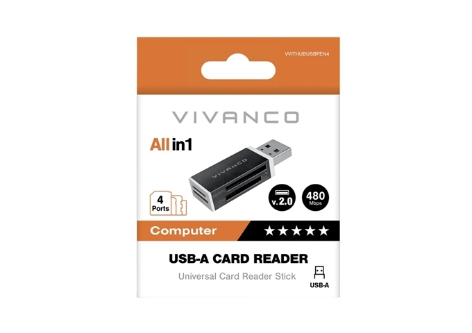 Vivanco Kartenleser mit USB-A 2.0