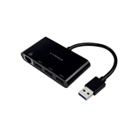 Vivanco Ethernet-zu-USB-3.0-Netzwerkadapter und USB-A-HUB