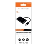 Vivanco Ethernet-zu-USB-3.0-Netzwerkadapter und USB-A-HUB