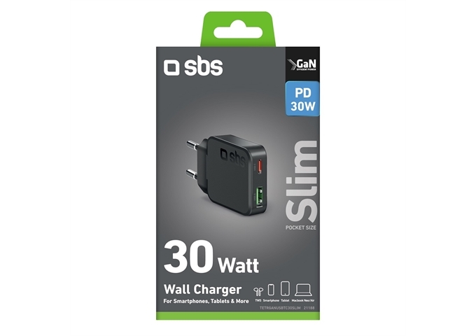 SBS 30W USB-C und USB-A Fast Charge Slim