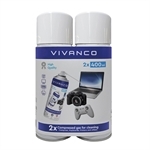 Vivanco 2 Druckluft-Sprühdosen für PCs und Tastaturen