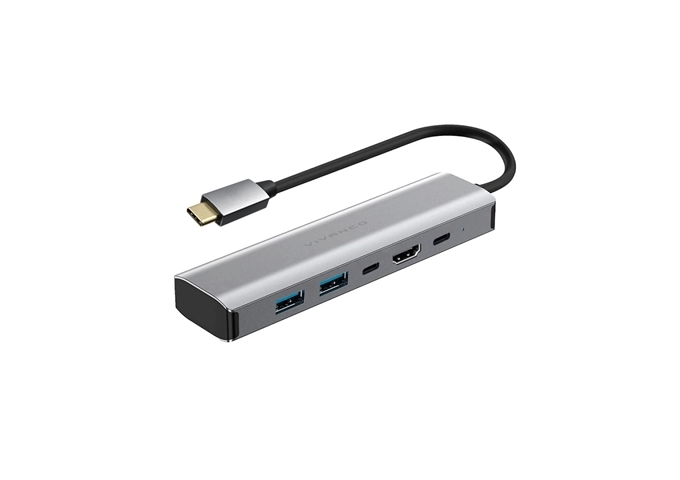 Vivanco 5-in-1 USB-C Hub, HDMI/2xUSB-C/2xUSB-A, 3TB