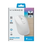 Vivanco Kabellose Maus mit ergonomischem Design und leisem
