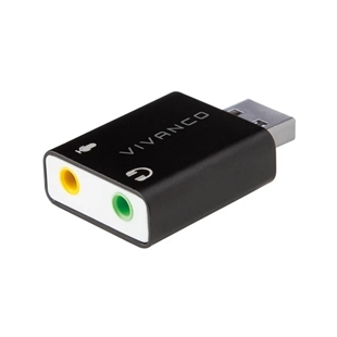 Vivanco USB-A-Stecker auf Mikrofon-Klinke und Kopfhörer