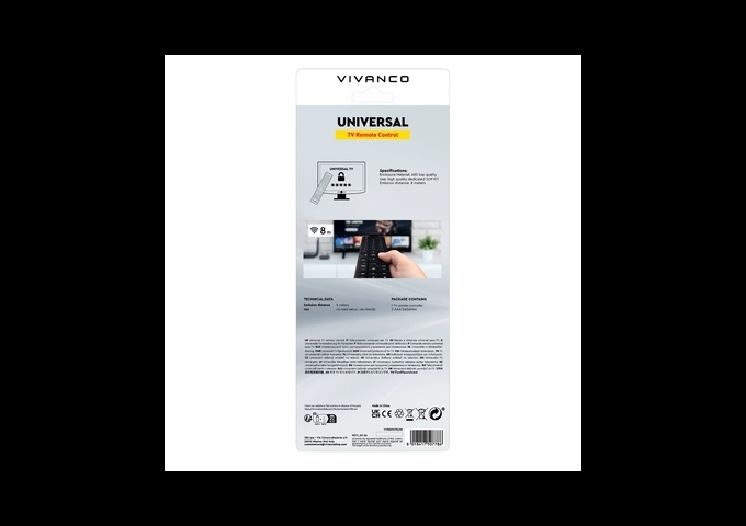 Vivanco Universalfernbedienung für Fernseher und Decoder