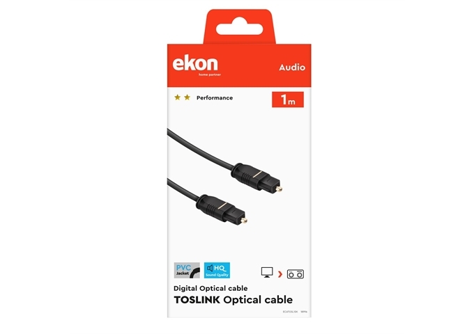 Ekon Kabel mit Toslink-in-Glasfaser-Steckern