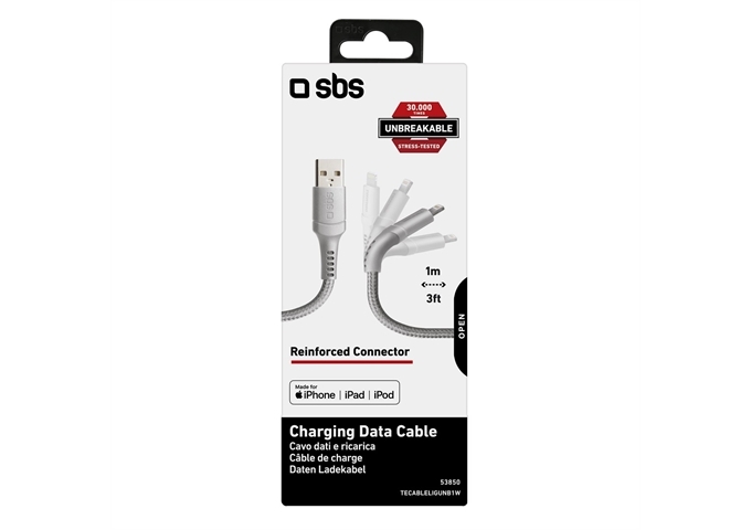 SBS Kabel USB 2.0 Lightning - Unbreakable Collection