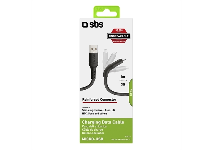 SBS Kabel USB 2.0 Micro-USB - Unbreakable Collection