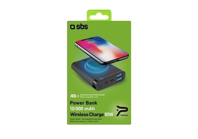 SBS Kabellose Powerbank mit 10 Watt