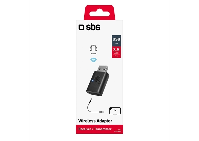 SBS Kabelloser Adapter mit USB-Anschluss und 3,5-mm-Kl