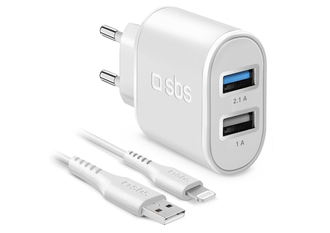 SBS Kit Fast Charge mit Ladegerät und Lightning-Kabel