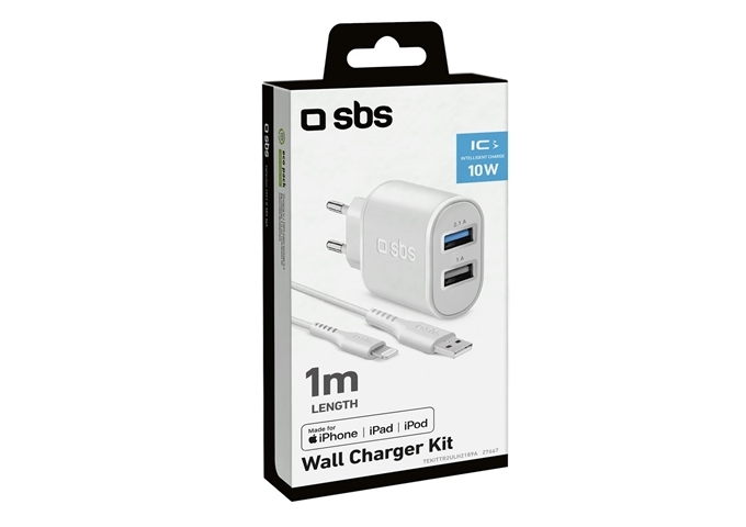 SBS Kit Fast Charge mit Ladegerät und Lightning-Kabel