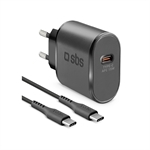 SBS Kit mit 15W Netzladegerät und USB-C auf USB-C Kabe