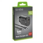 SBS Kit mit 15W Netzladegerät und USB-C auf USB-C Kabe