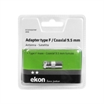 Ekon Antennenadapter Typ F Stecker auf Koaxialbuchse Bu