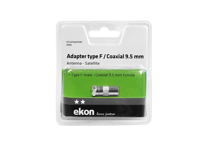 Ekon Antennenadapter Typ F Stecker auf Koaxialbuchse Bu