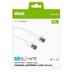 Ekon Antennenkabel Stecker/Buchse + 75dB-Adapter