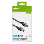 Ekon Antennenkabel Stecker/Buchse + 75dB-Adapter