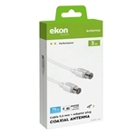 Ekon Antennenkabel Stecker/Buchse + 75dB-Adapter