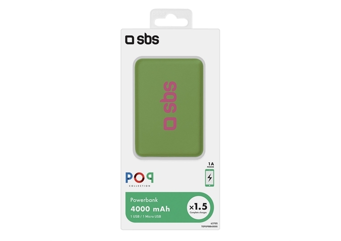 SBS Kompakte Powerbank mit 4000 mAh