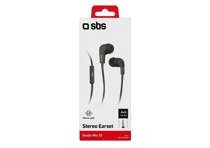 SBS Kopfhörer mit Kabel Stereo In-Ear Flat Studio Mix