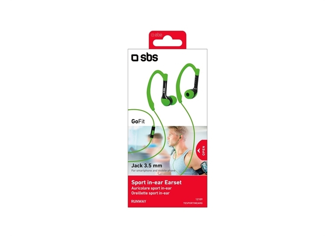 SBS Kopfhörer mit Kabel Stereo In-Ear Runway Sport, 3,