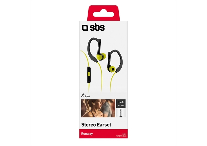 SBS Kopfhörer mit Kabel Stereo In-Ear Runway Sport, 3,