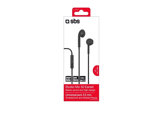 SBS Kopfhörer mit Kabel Stereo Studio Mix 50, 3,5 mm-K