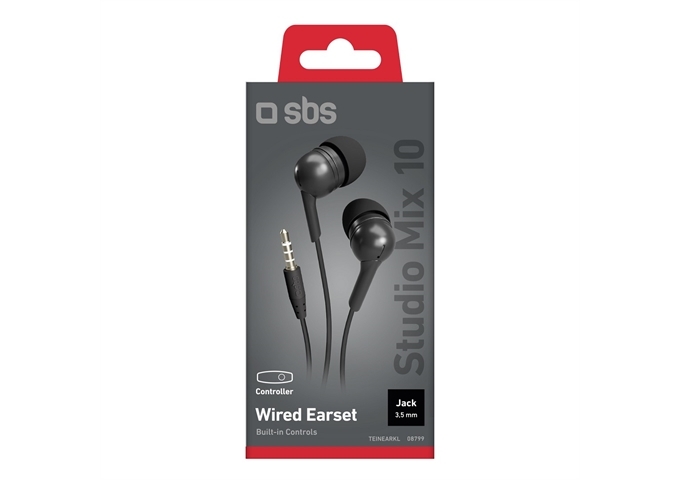 SBS Kopfhörer mit Kabel, Stereo In-Ear Studio Mix 10,