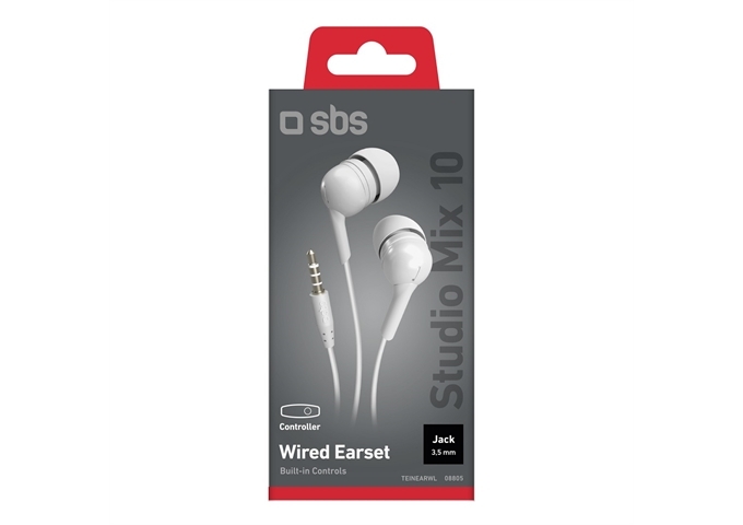 SBS Kopfhörer mit Kabel, Stereo In-Ear Studio Mix 10,