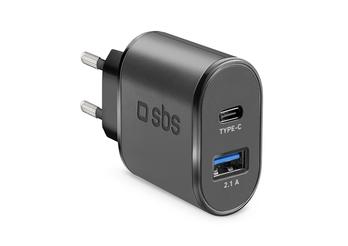 SBS Ladegerät für die Reise, USB - Typ C mit Schnellla