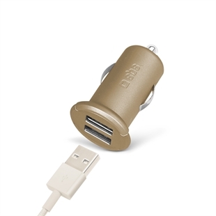 SBS Ladegerät fürs Auto Gold Collection mit 2 USB-Ausg