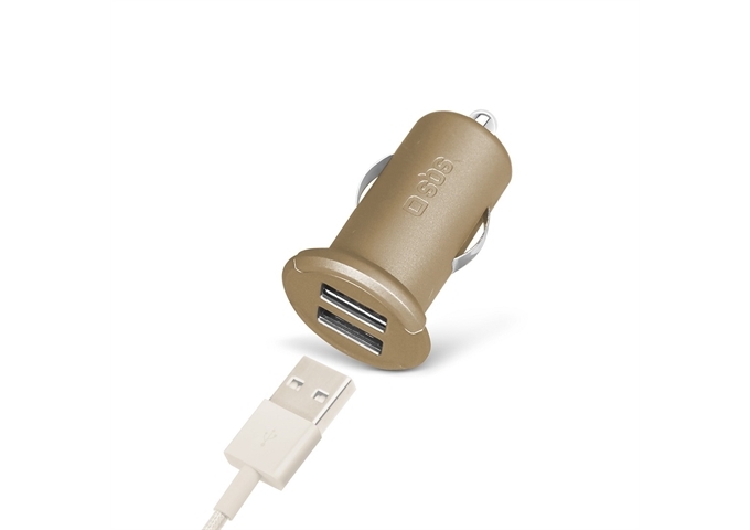 SBS Ladegerät fürs Auto Gold Collection mit 2 USB-Ausg