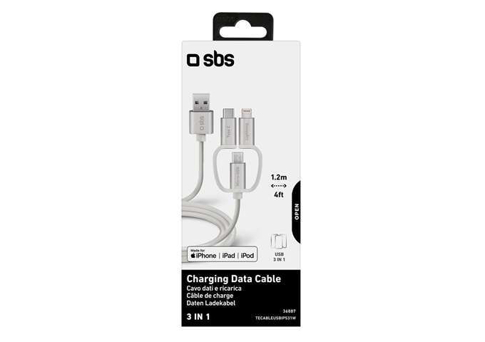 SBS Ladekabel 3 in 1