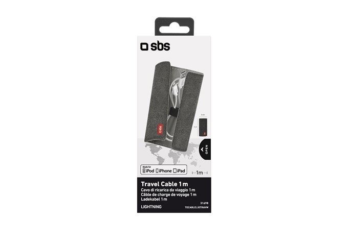 SBS Ladekabel Lightning mit Reise-Etui