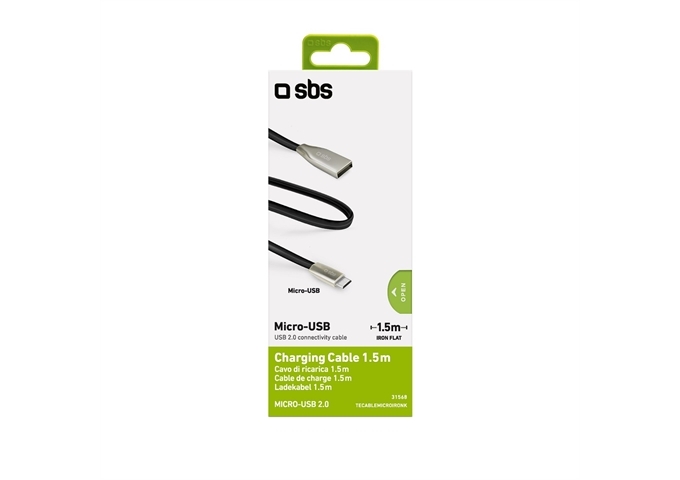 SBS Ladekabel Micro-USB mit unsichtbarem Stecker