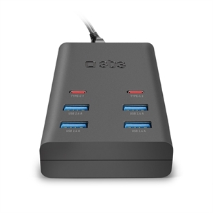 SBS Ladestation mit 4 USB-A- und 2 USB-C-Ports